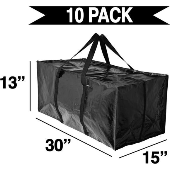 10 Moving Bags, Heavy Duty Extra Large Stronger Handles Wrap Around bag Storage - Picture 2 of 8